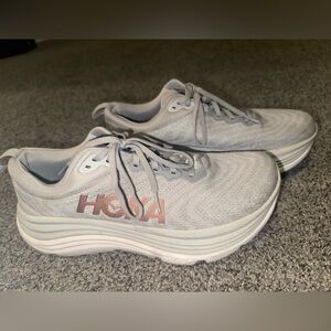 Hoka Gaviota 5 Light Gray/rose gold sneakers